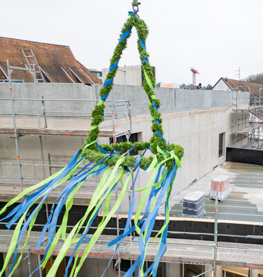 Luftaufnahme des Neubaus