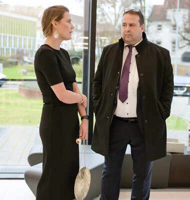 Minister Jung im Gespräch